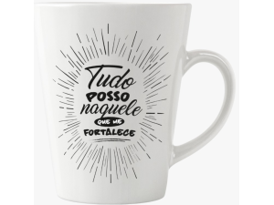 CANECA CERAMICA 290ML SALMO TUDO POSSO