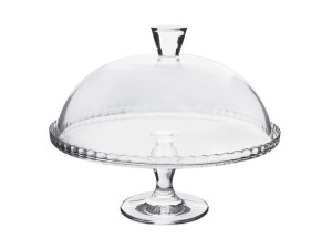 PRATO BOLO VIDRO C/TAMPA VIDRO + PE PATISSERIE 33CM
