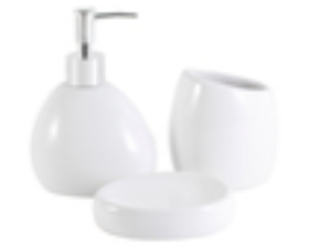KIT BANHEIRO 03PC CERAMICA SERENE BRANCO
