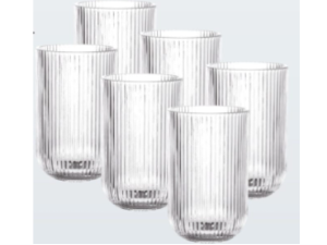 JOGO 6 COPO VIDRO 460ML VERSALHES CLEAR