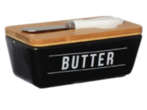 MANTEGUEIRA PORCELANA BUTTER 400ML PRETA