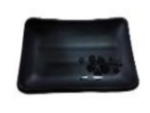 TRAVESSA MELAMINA 18CM PRETA QUADRADA PREMIUM