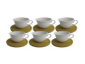 JOGO 6 XICARA CERAMICA 100ML C/PIRES-BAMBU PALACIOS