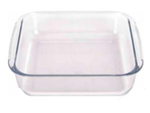 ASSADEIRA 1,8L QUADRADA 25CM BOROSSILICATO