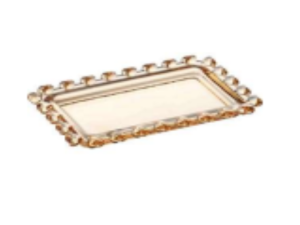 MINI TRAVESSA VIDRO 10X06CM AMBAR PEARL