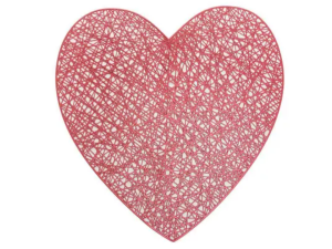 LUGAR AMERICANO CORACAO VERMELHO 38CM