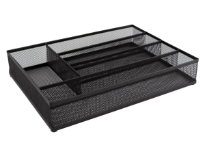 PORTA TALHER METAL 36X27CM PRETO