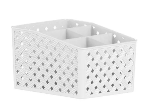 ORGANIZADOR RATTAN 5-DIV 19X15X12CM