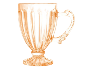 JOGO 6 CANECA VIDRO 190ML ROMA AMBAR