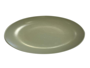 PRATO CERAMICA 26CM RASO VERDE SECO FOSCO