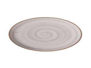 PRATO CERAMICA 21,5CM SOBREMESA CAOBA GRIS