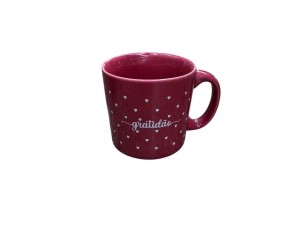 CANECA CERAMICA 120ML SPOT VERMELHA
