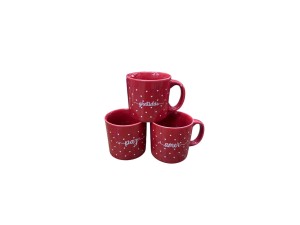 CANECA CERAMICA 120ML SPOT VERMELHA