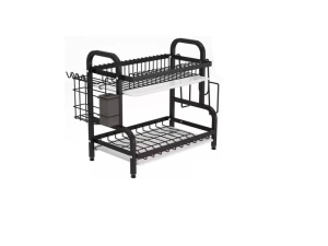 ESCORREDOR PRATO BERÇO PRETO 42X24X39CM