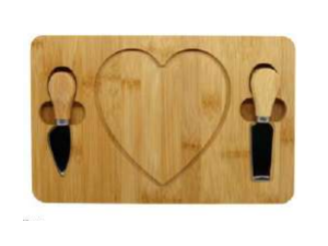 TABUA P/QUEIJO C/2 FACA 20X30CM 