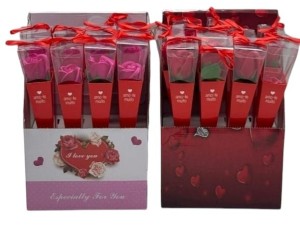 FLOR ROSA ARTIFICIAL C/ EMBALAGEM