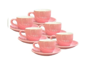 JOGO XICARA 6 PEÇAS COM PIRES 100ML FÉ