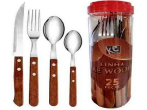 FAQUEIRO  24PC CB-MADEIRA C/POTE