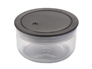 POTE ACRILiCO HERMETICO 200ML RED SLIM PRETO