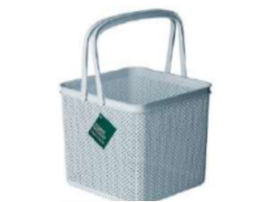 ORGANIZ/CESTA PLASTICO 27X27CM C/ ALÇAS