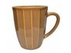 CANECA DE CERAMICA 330ML BEGE STRIATTO