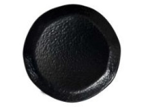 PRATO DE CERAMICA 21CM SOBREMESA PRETO - LINHA ARISO