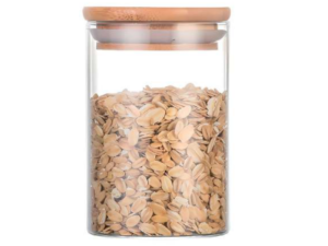 POTE VIDRO 400ML TP-BAMBU LISO BAIXO