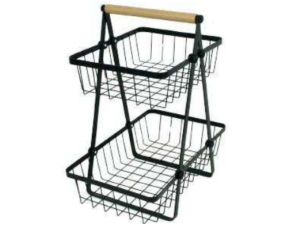 FRUTEIRA FERRO 33X30X20CM ALCA BAMBU