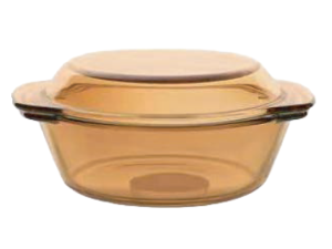 TERRINA VIDRO AMBAR C/TPA 1000ML