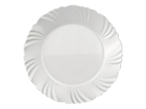 PRATO VIDRO 27CM PETALA BRANCO