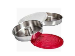 FORMA BOLO ALUMINIO 30CM C/FURO +TPA PLASTICA 