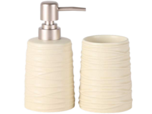 KIT 2 BANHEIRO CERAMICA REDONDO-FRIZADO 4-CORES