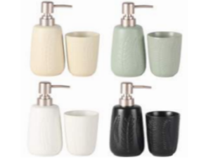 KIT 2 BANHEIRO CERAMICA REDONDO-CONICO 4-CORES