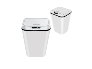LIXEIRA C/SENSOR USB RECARREGAVEL 16-L BRANCA