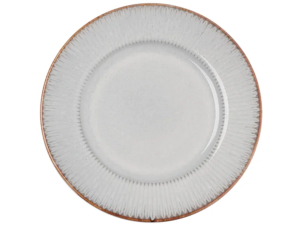 PRATO CERAMICA 27CM LINEAR CINZA