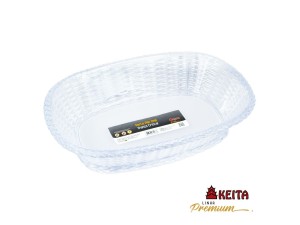 PORTA PÃO OVAL TRANÇA CRISTAL