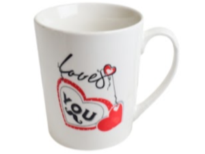 CANECA PORCELANA 300ML LOVE YOU
