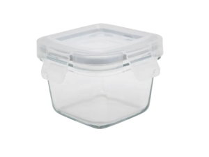 JOGO 4 MINI POTE ACRILICO 5,6X04CM QUADRADO