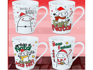 CANECA CERAMICA 290ML NATAL FLORK SPOT