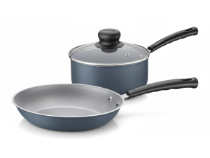 KIT COM 1 PANELA E 1 FRIGIDEIRA DE ALUMINIO ANTIADERENTES VERSALHES