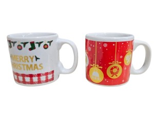 JOGO DE XICARAS COM 6 PEÇAS DE CERAMICA 85ML VERDE FRIZADO COM PIRES 