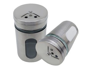 SALEIRO/PIMENTEIRO INOX C/VISOR 4,7X08CM